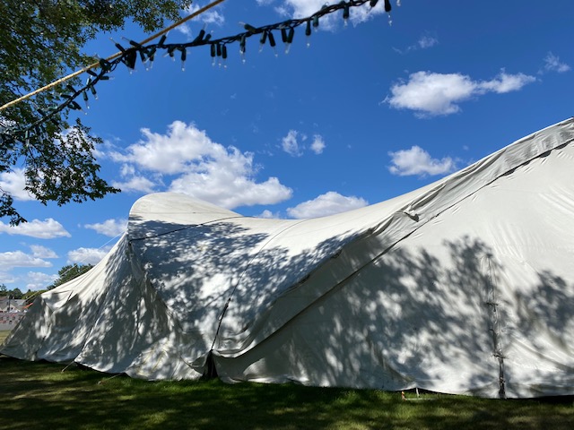 tent in treew shadow summer 2021